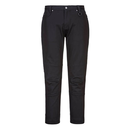 Women's Stretch Slim Fit Work Pants Black - LP401 Front