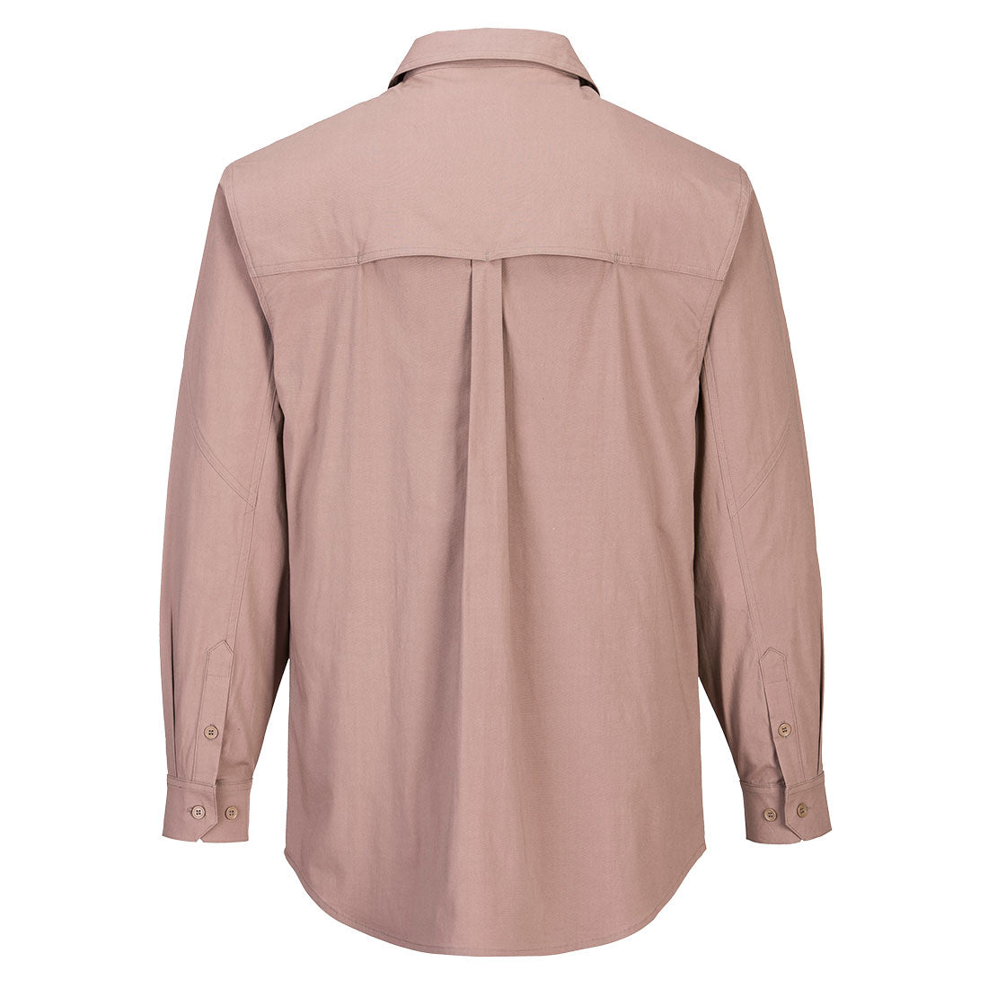 Utility Stretch Long Sleeve Shirt Sand - MS106 Back