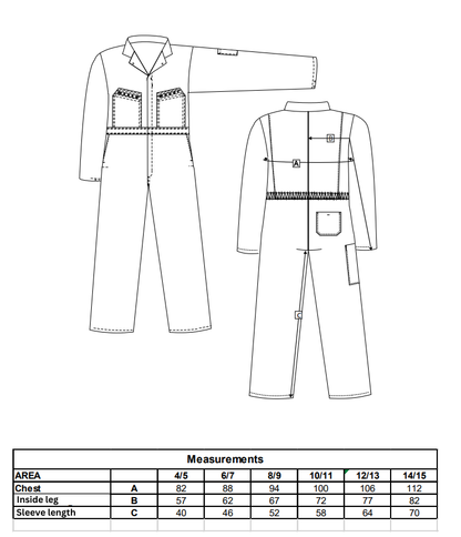 Kids/Youth Overalls - C890