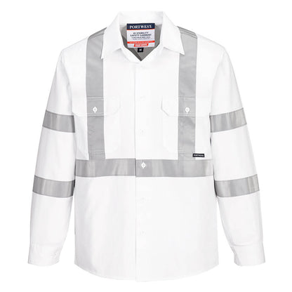 MX303 - Taped Night Cotton Drill Shirt White FRONT