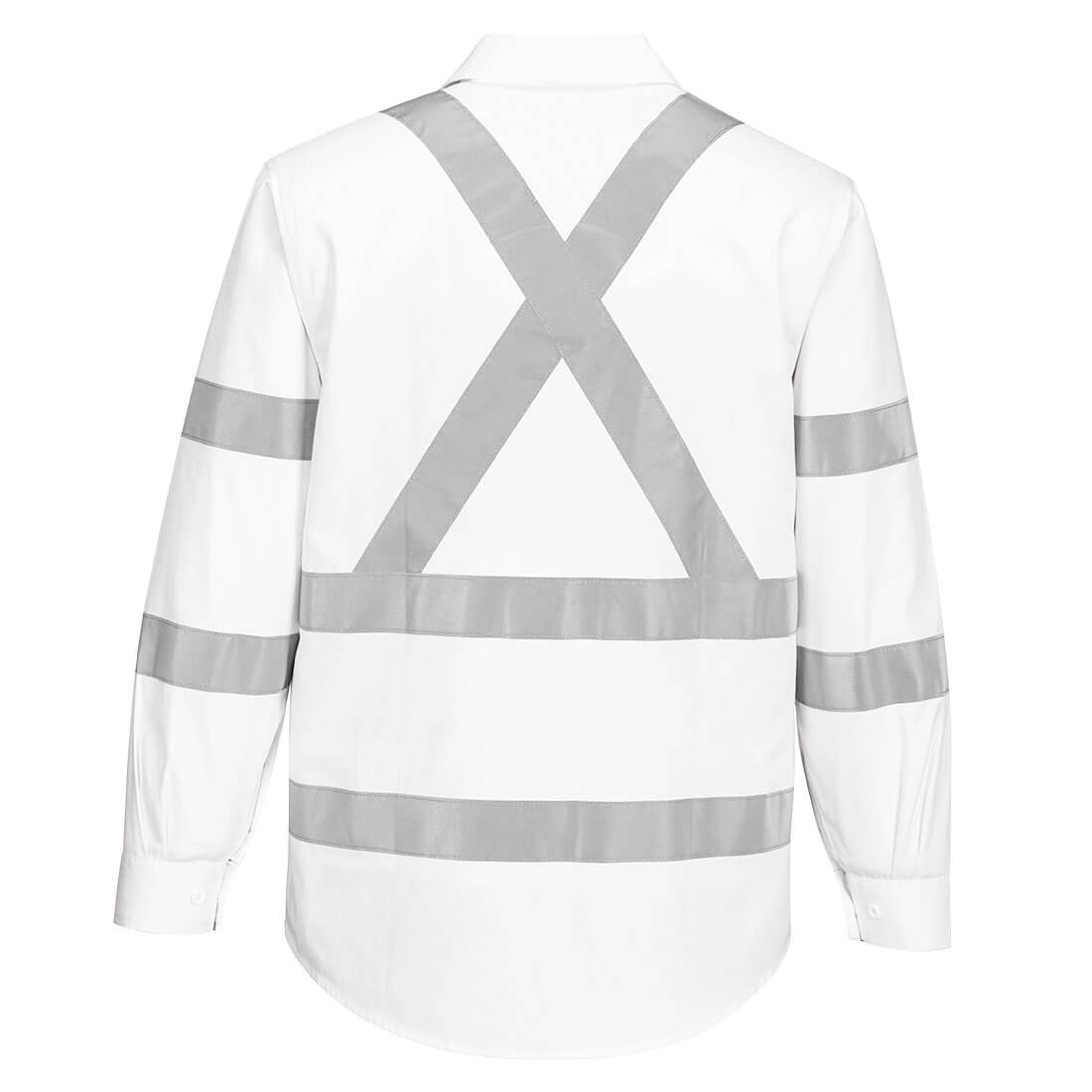 MX303 - Taped Night Cotton Drill Shirt White BACK