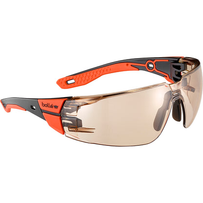 RUSH+ 2.0 PC Lens PLATINUM AS/AF Bi-material PC + TPR Red/Black Temples