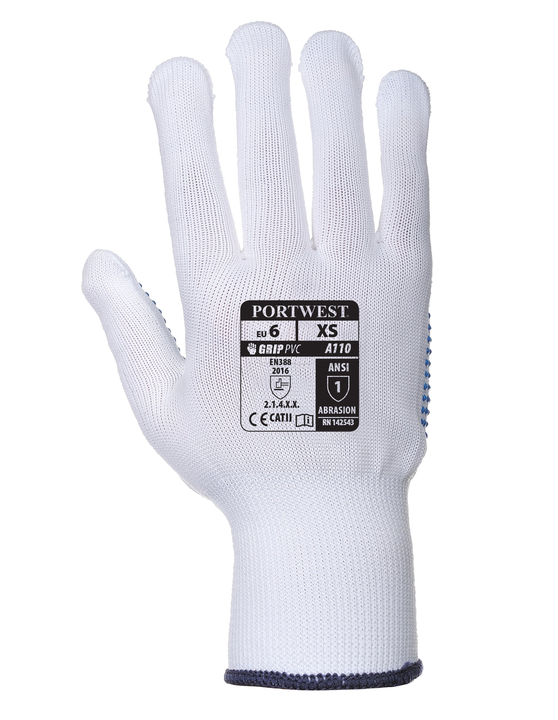 Polka Dot Glove Blue/White - A110  Back