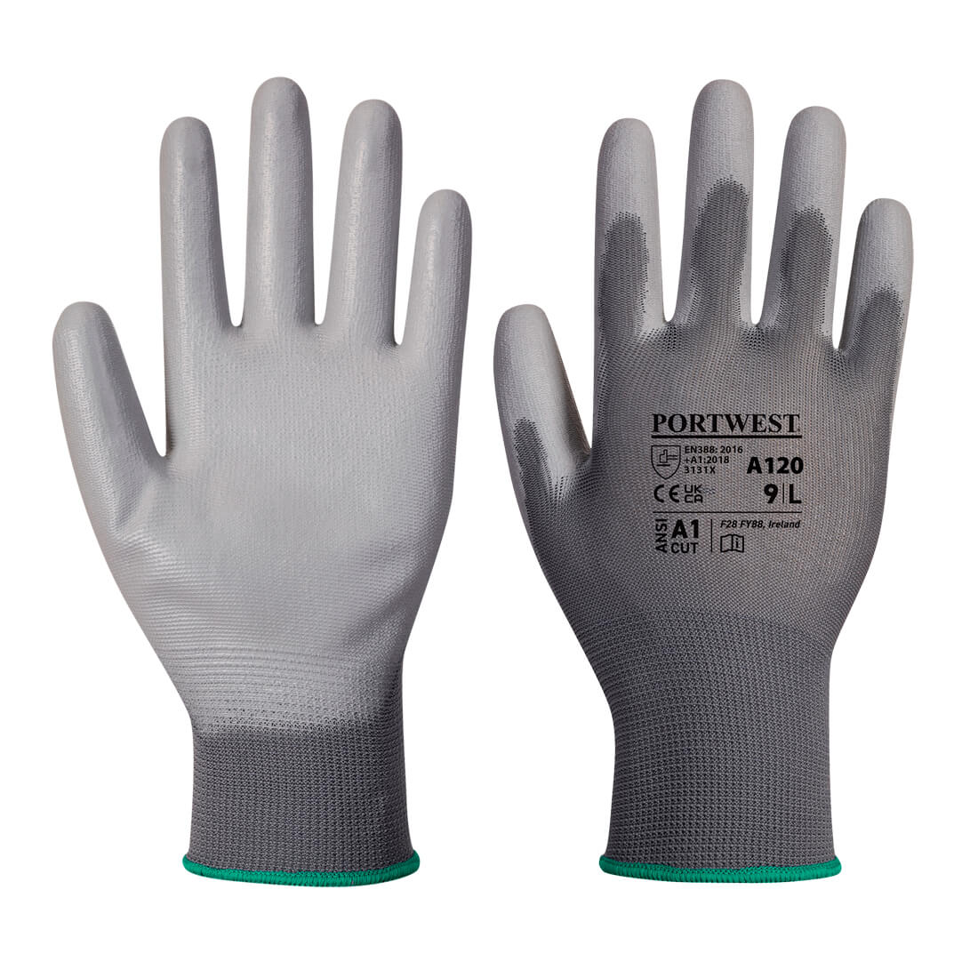 PU Palm Glove Grey - A120 Palm & Back