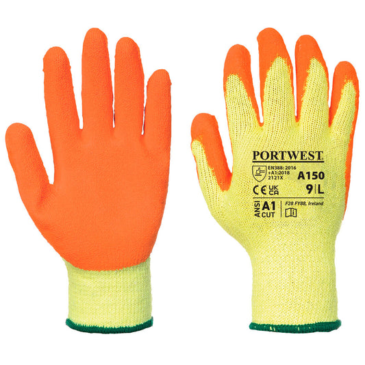 Classic Grip Glove Orange/Yellow - A150 Palm & Back