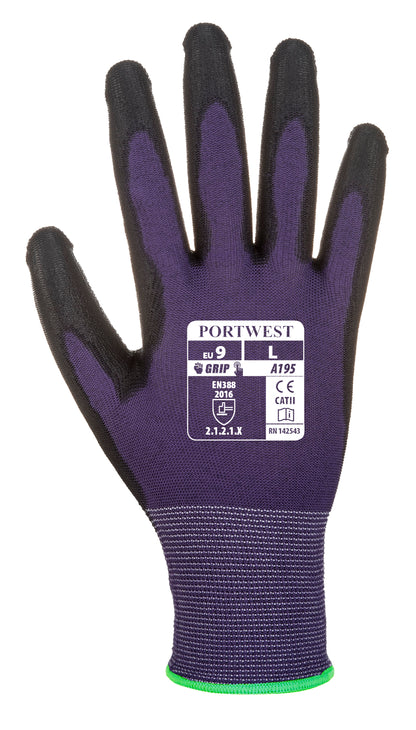 PU Touchscreen Glove Purple - A195 Back