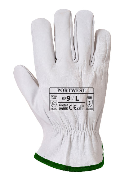 Oves Driver Glove White - A260 Back
