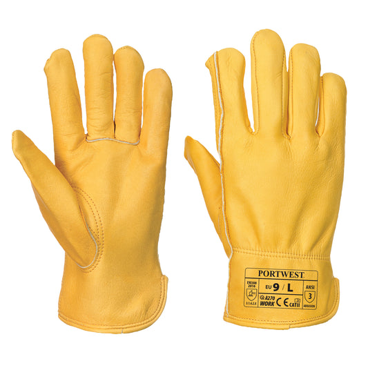 Classic Driver Glove Mustard - A270 Palm & Back 