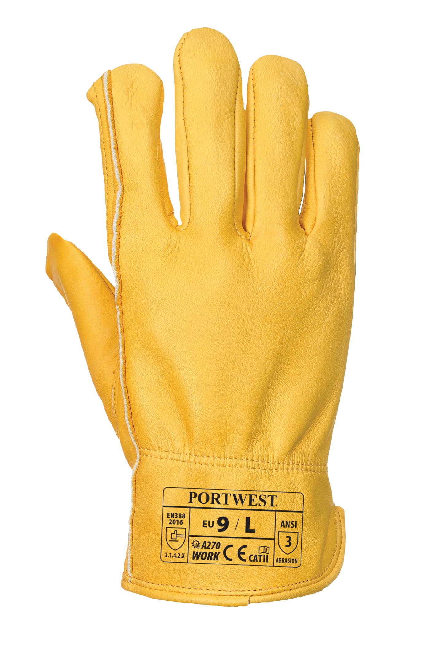 Classic Driver Glove Mustard - A270 Back 