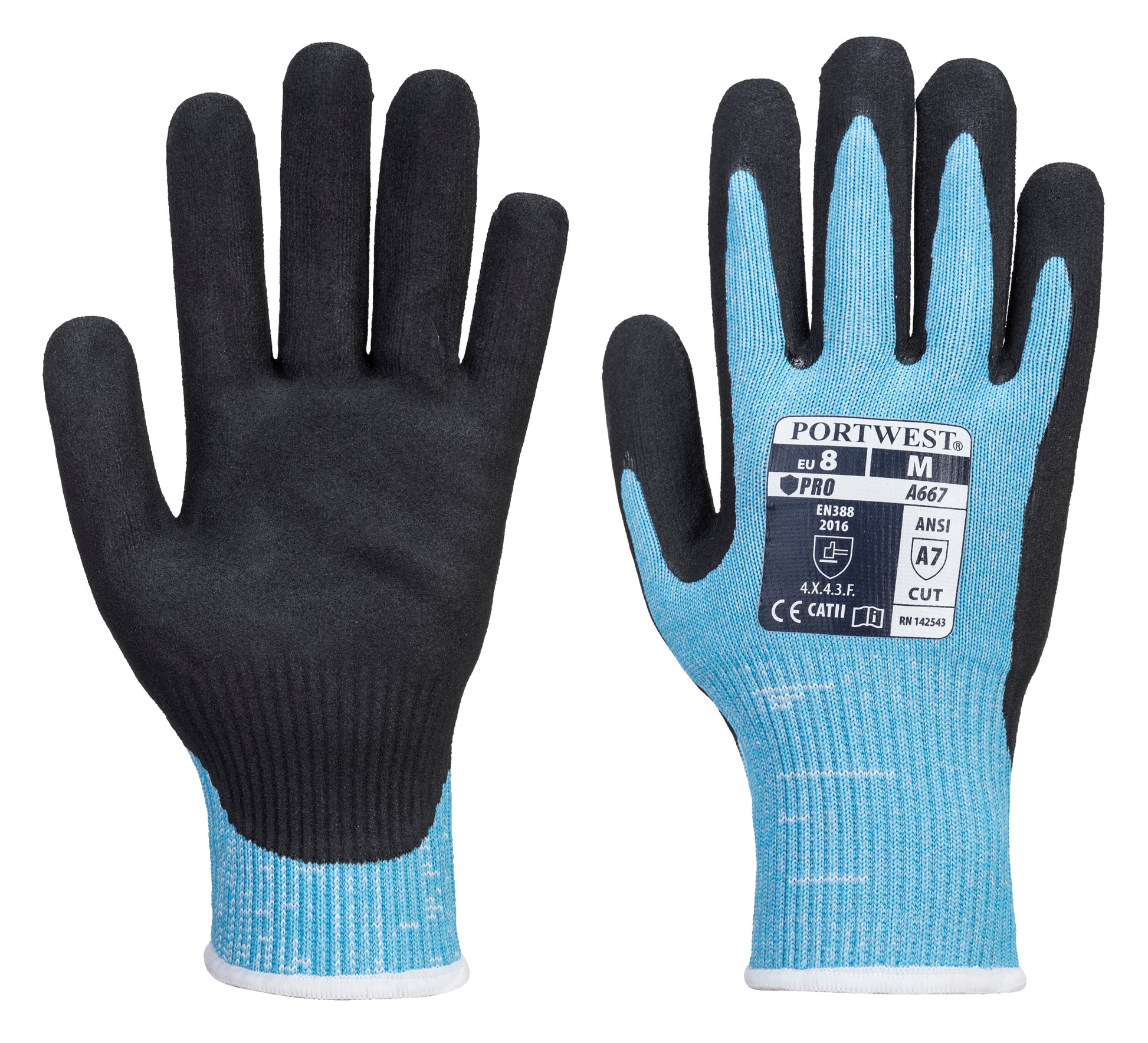 Claymore AHR Cut Glove Blue/Black - A667 Palm & Back