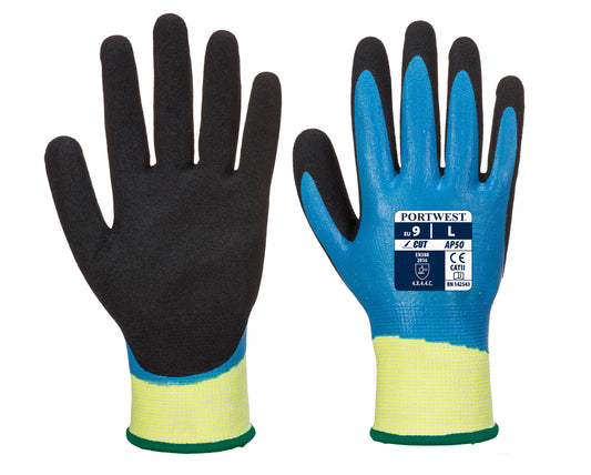 Aqua Cut Pro Glove Blue/Black - AP50 Palm & Back