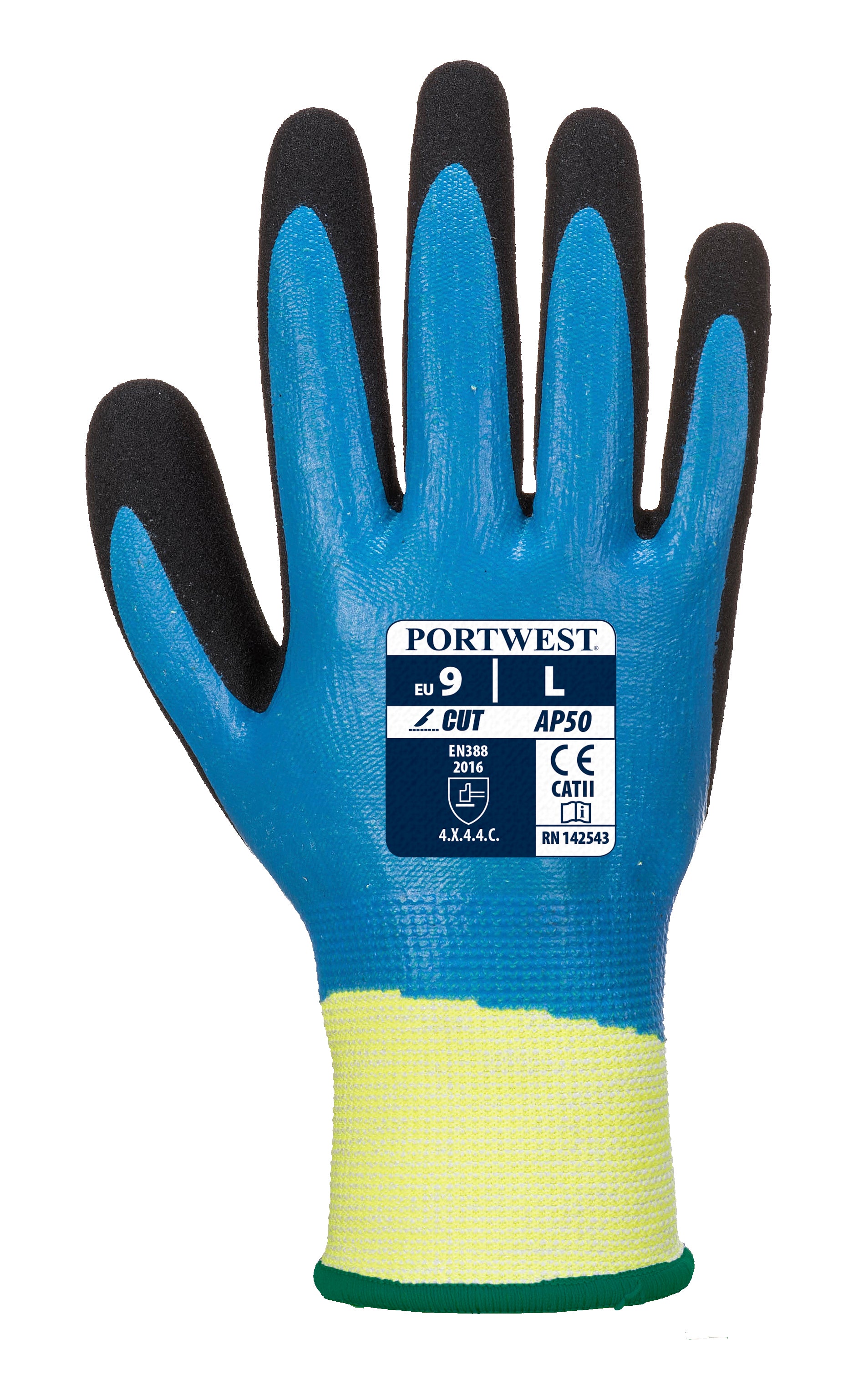 Aqua Cut Pro Glove Blue/Black - AP50 Back