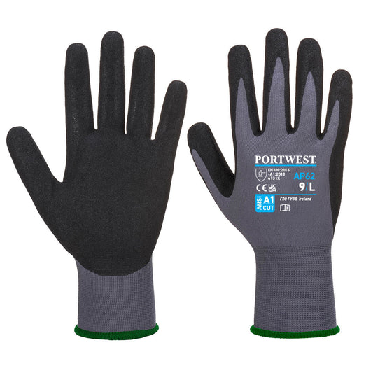 Dermiflex Aqua Glove Grey - AP62 Palm & Black