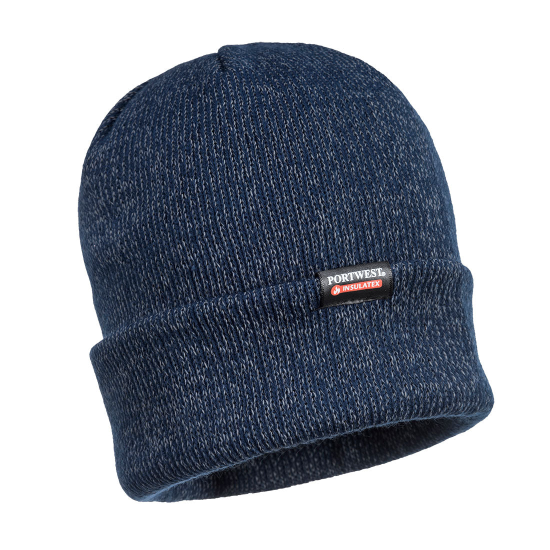 Reflective Knit Beanie, Insulatex Lined Navy - B026