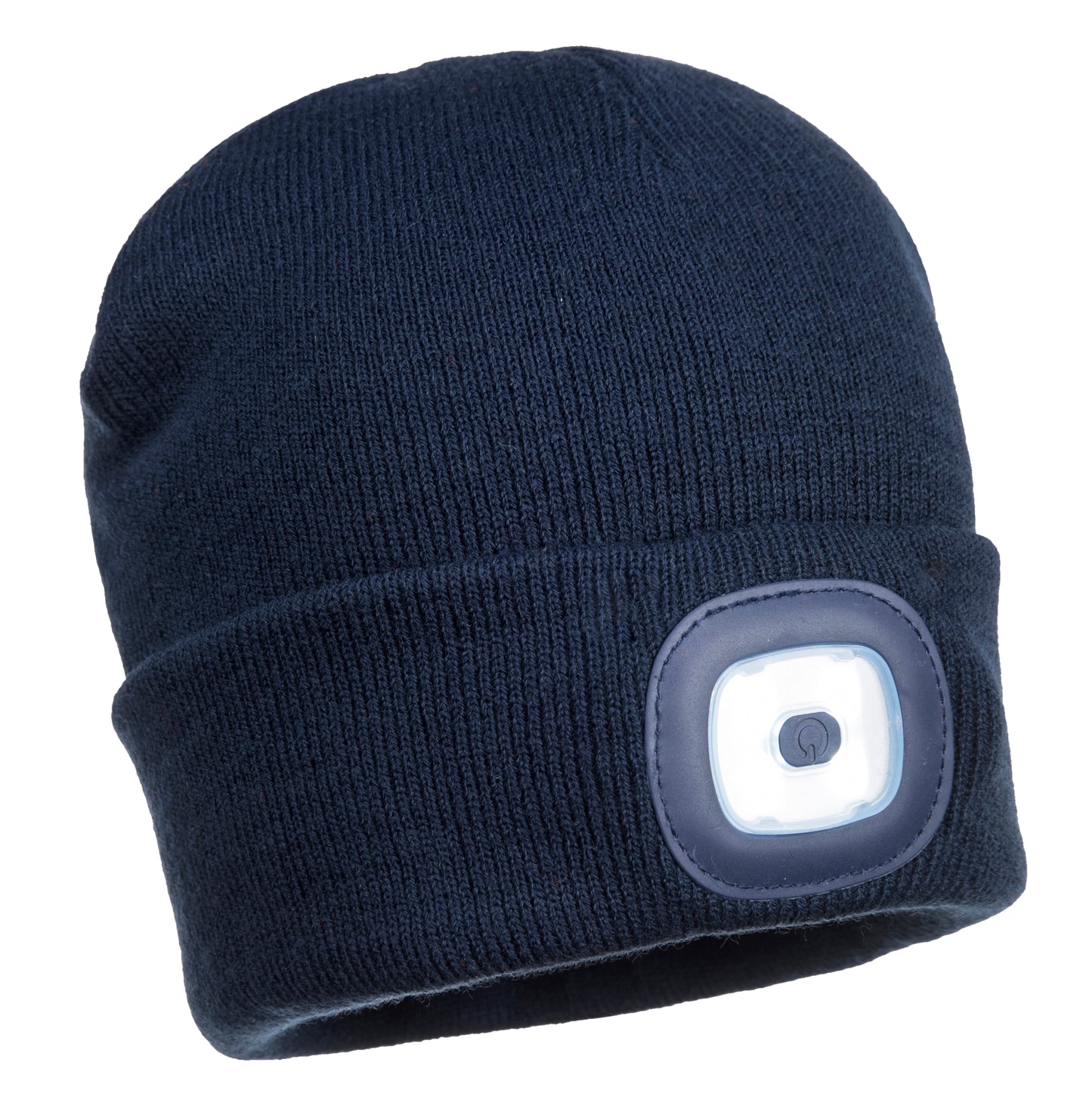 Rechargeable LED Beanie Navy front- B029
