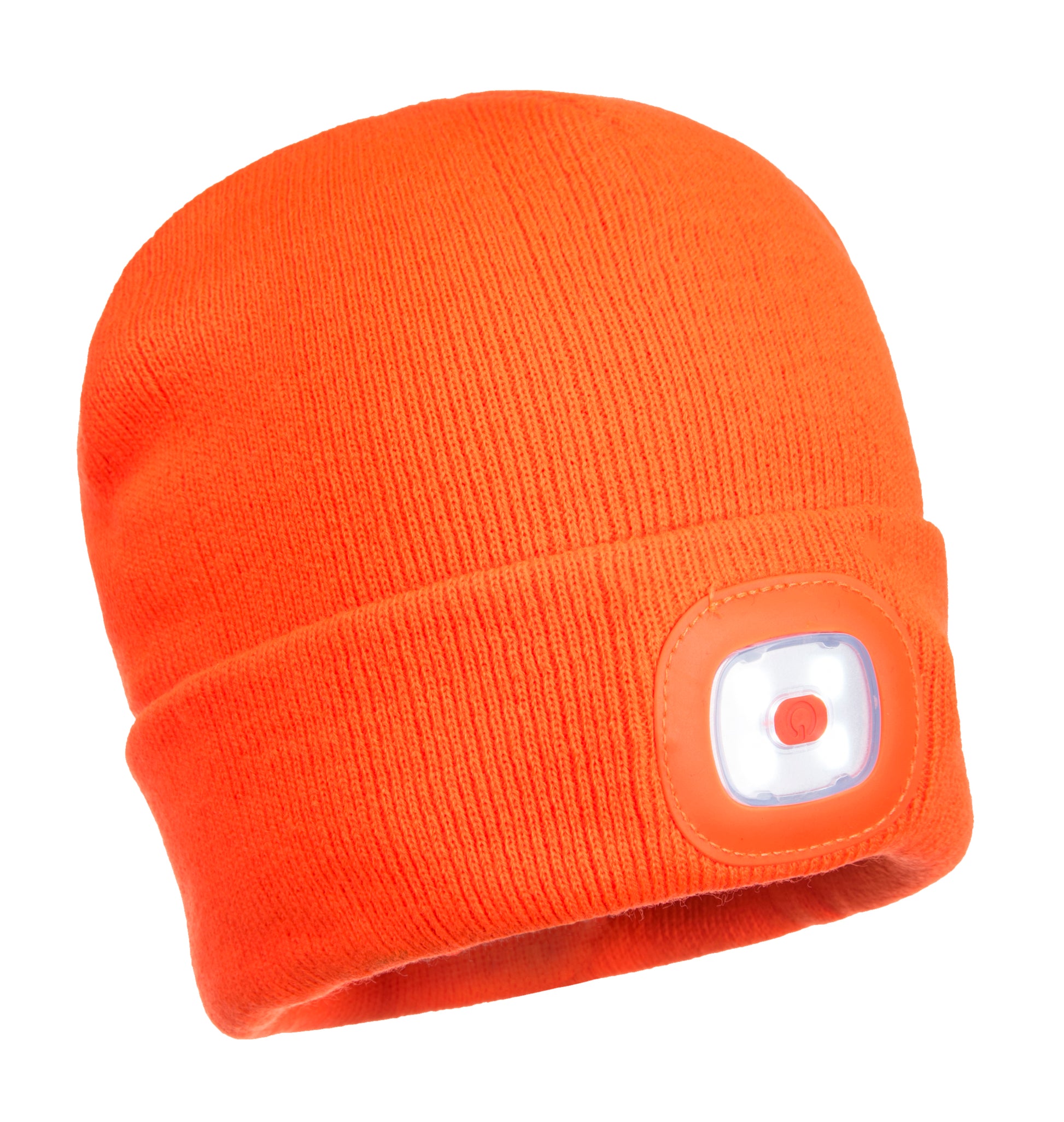 Rechargeable LED Beanie Orange front- B029