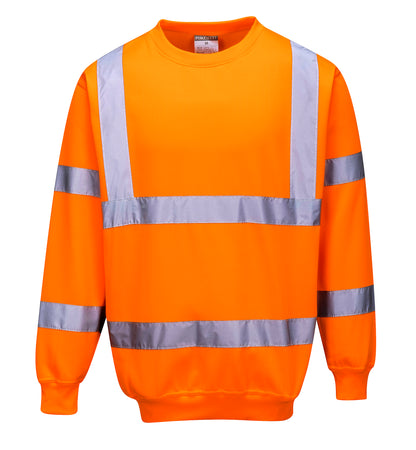 Hi-Vis Sweatshirt orange front- B303