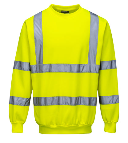 Hi-Vis Sweatshirt yellow front - B303