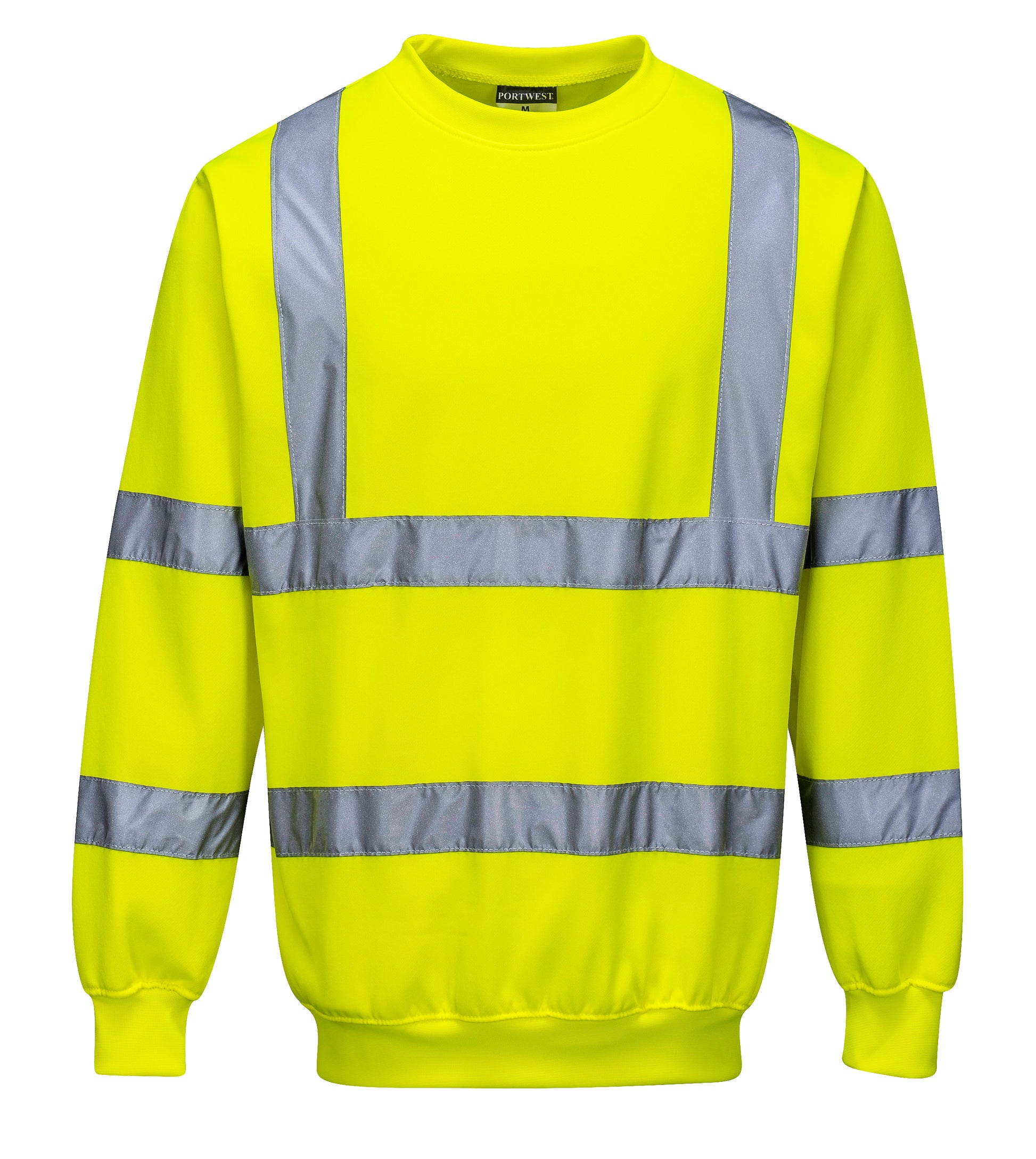 Hi-Vis Sweatshirt yellow front - B303