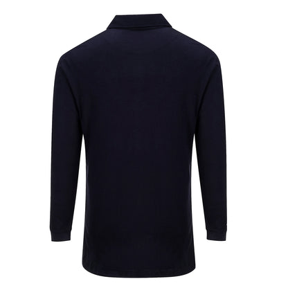 Flame Resistant Anti-Static Long Sleeve Polo Shirt 4.3 CAL - FR10