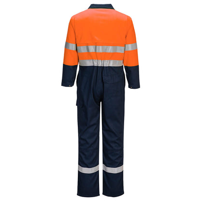 Flame Resistant Coverall Orange/Navy - FR506 Back