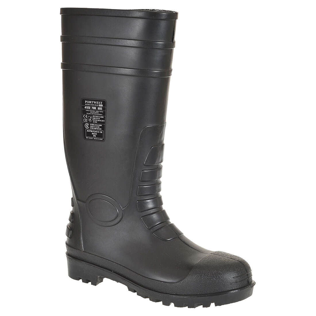 Total Safety Gumboot Black- FW95 Front