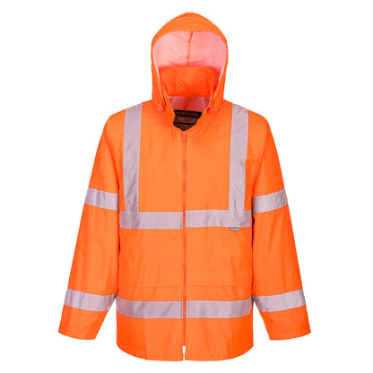 Hi-Vis Rain Jacket Orange - H440 Front