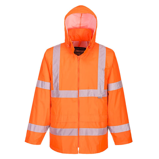 Hi-Vis Rain Jacket Orange - H440 Front