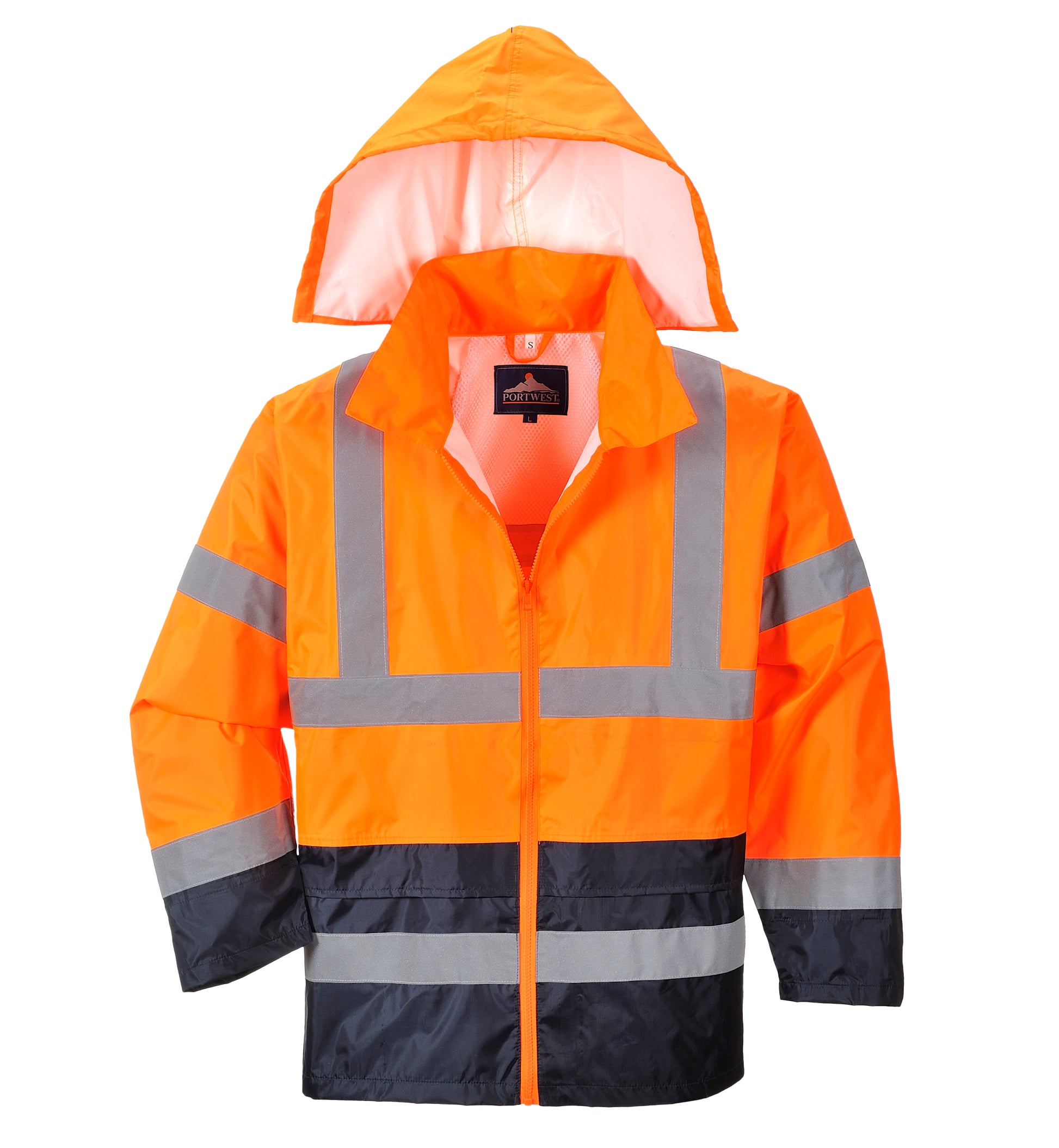 Hi-Vis Classic Contrast Jacket Orange - H443 Front