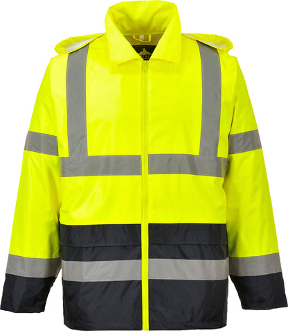 Hi-Vis Classic Contrast Jacket Yellow - H443 Front