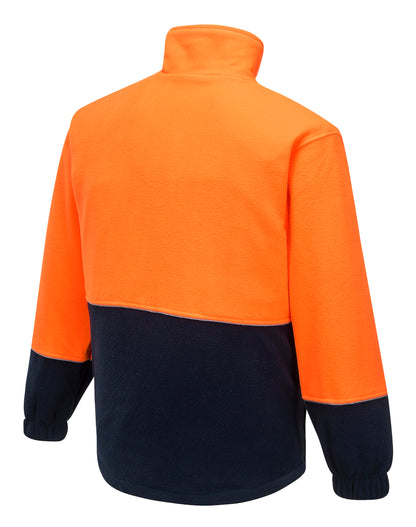 Asphalt Fleece Class D orange navy back- K8135