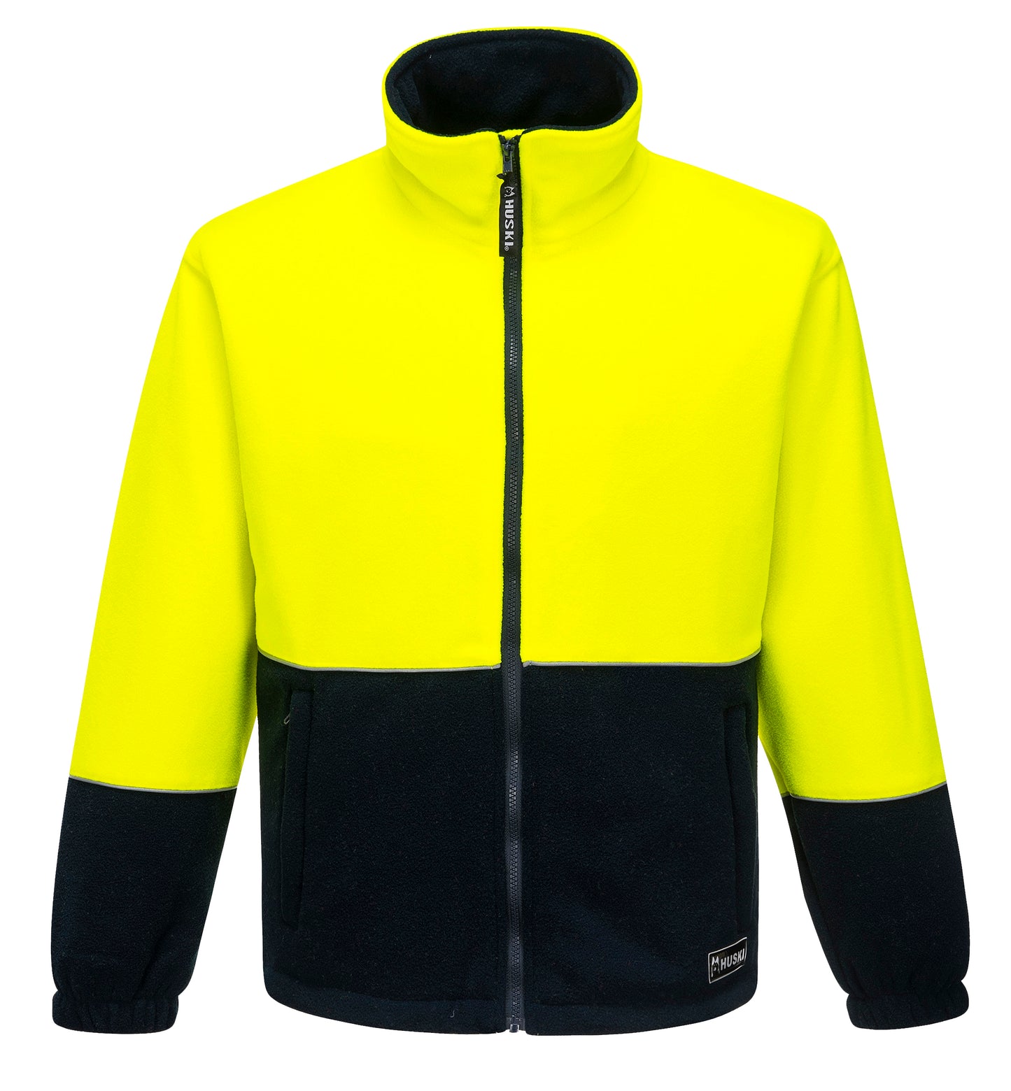 Asphalt Fleece Class D yellow navy front - K8135