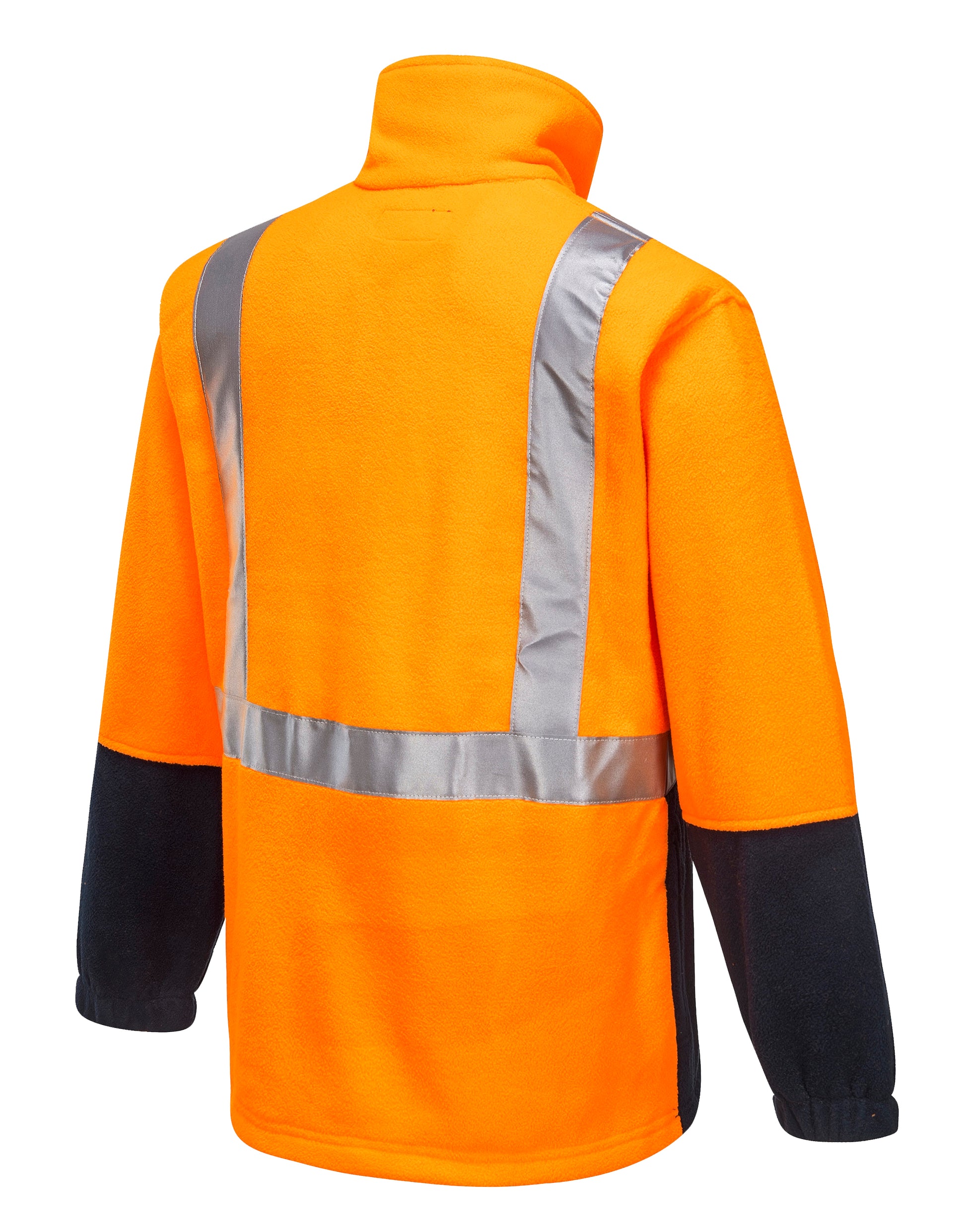 Utility Fleece Top D/N Orange navy back- K8162