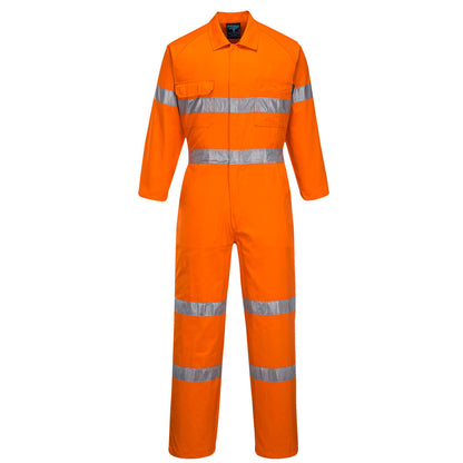 Lightweight Orange Hi Vis Overall D/N front - MA922