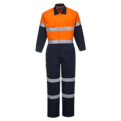 Orange Hi Vis Cotton Overall D/N front - MA931