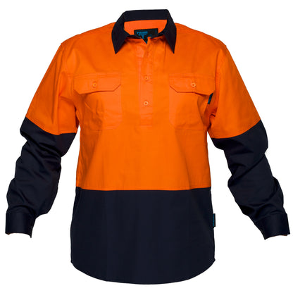 Closed Shirt L/S Class D Orange - MC801 Front