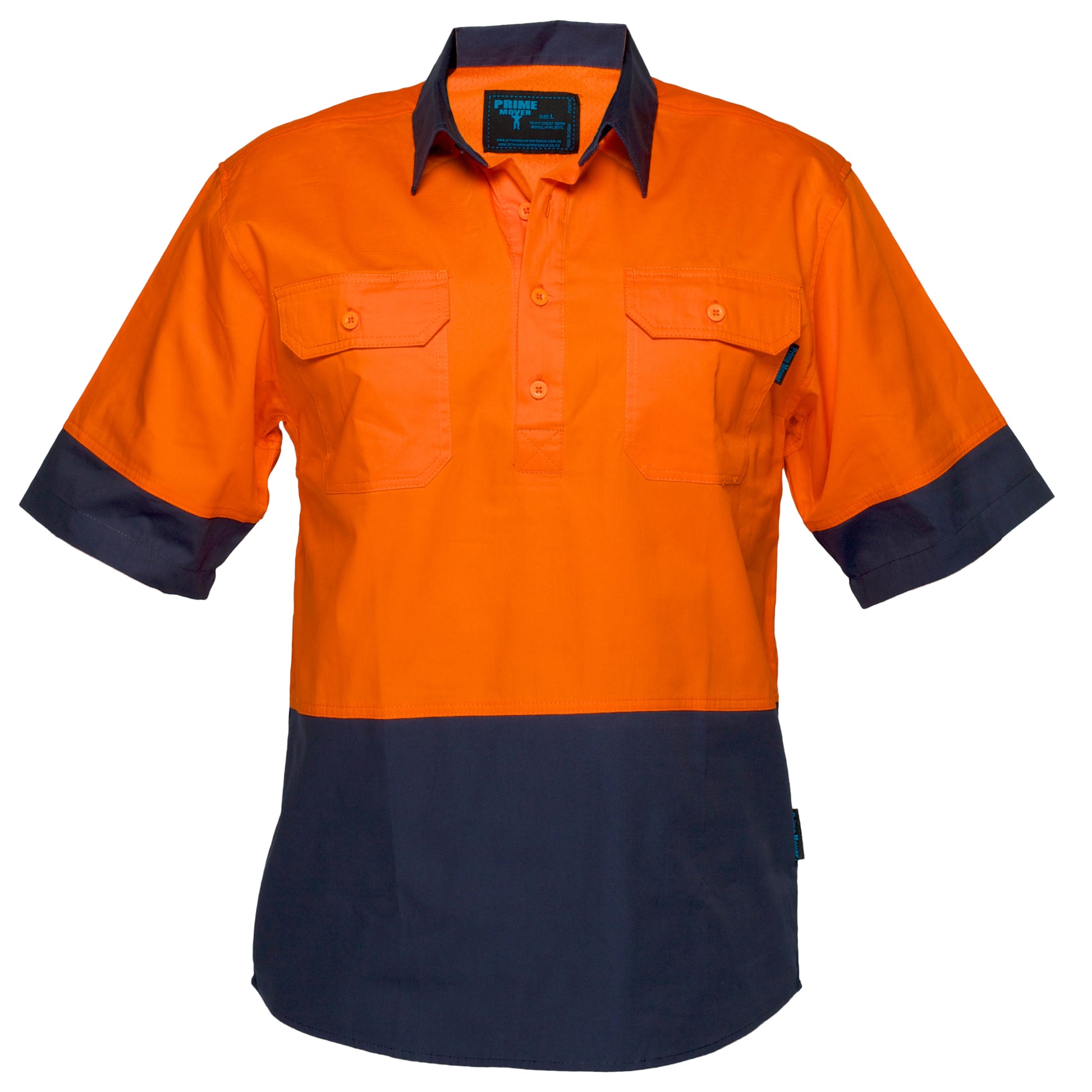 Closed Shirt S/S Class D Orange- MC802 Front