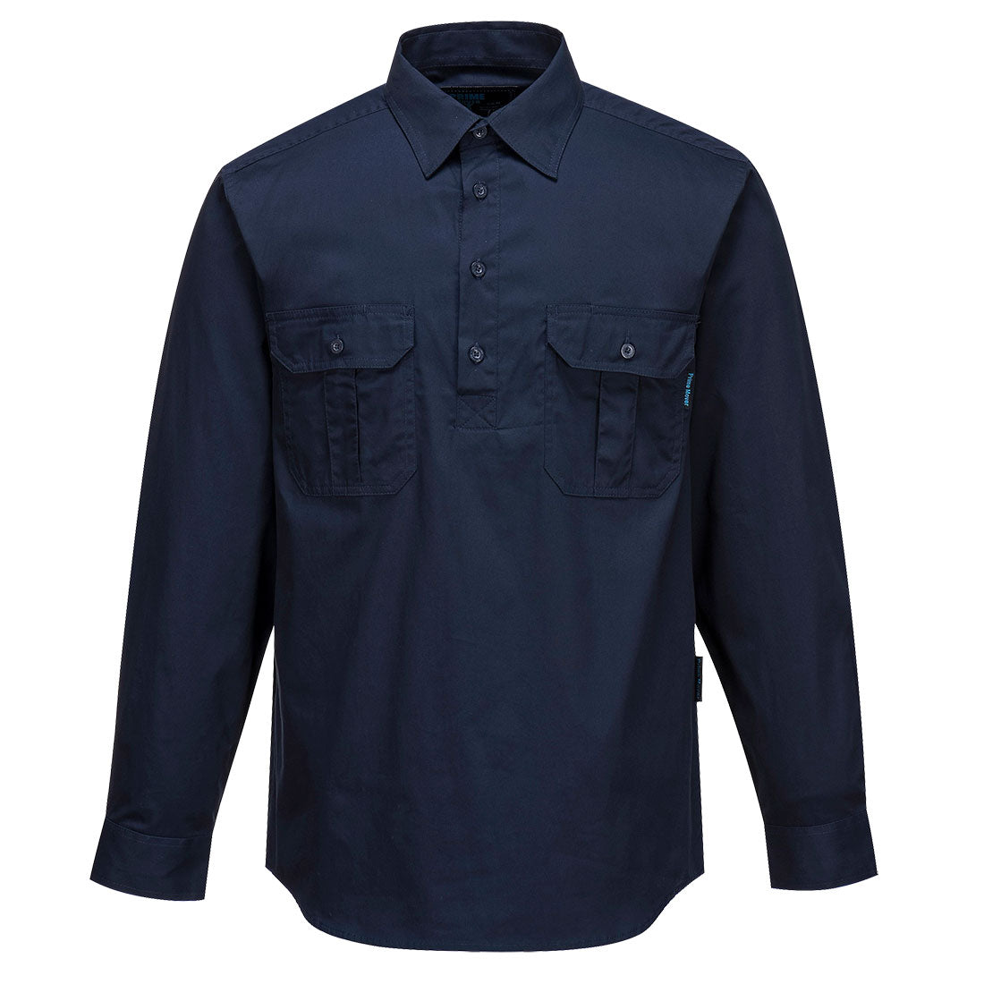 Lightweight Shirt Closed L/S Navy - MC903 Front