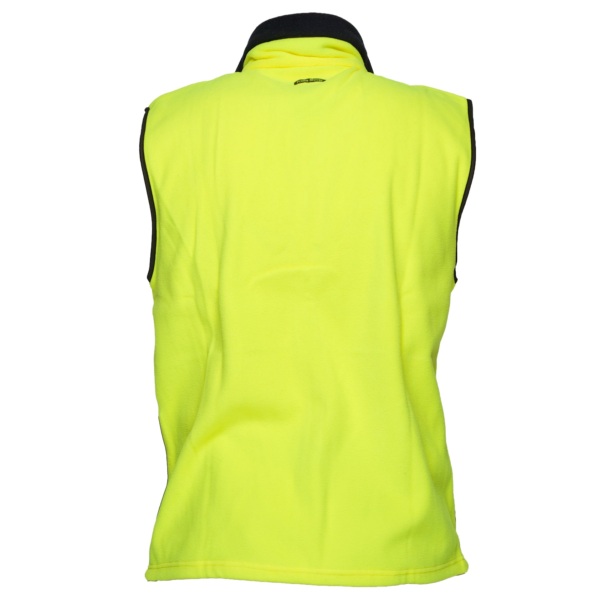 Hi-Vis Fleece Vest Class D yellow navy back- MF114