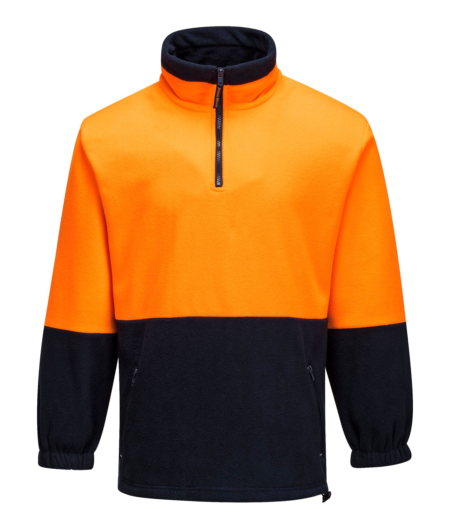 Polar Fleece Jumper Class D orange navy front- MF115