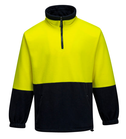 Polar Fleece Jumper Class D yellow navy front- MF115