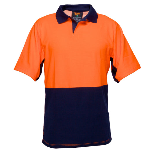 Food Polo Cotton S/S Class D Orange/Navy - MF210