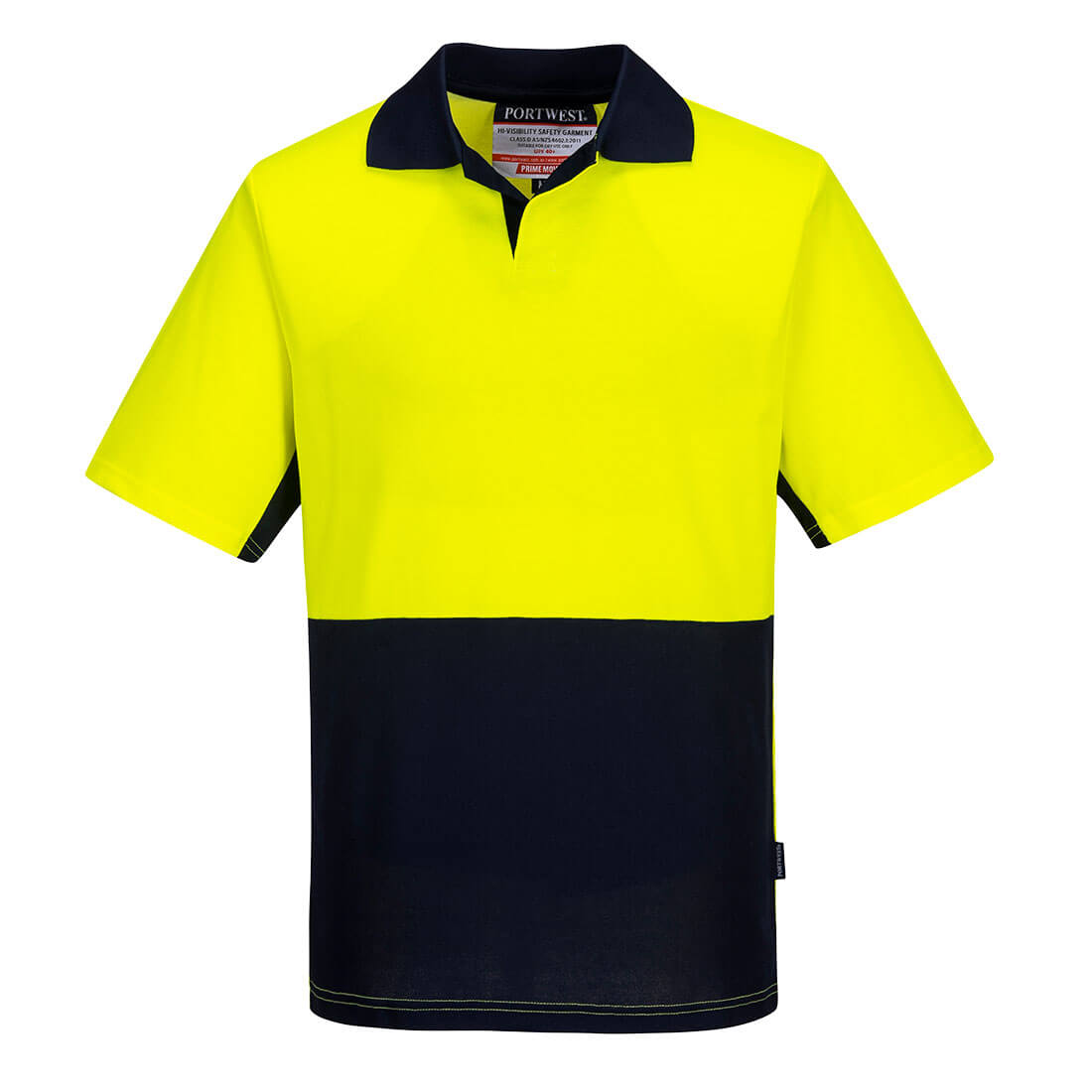 Food Polo Cotton S/S Class D Yellow/Navy - MF210