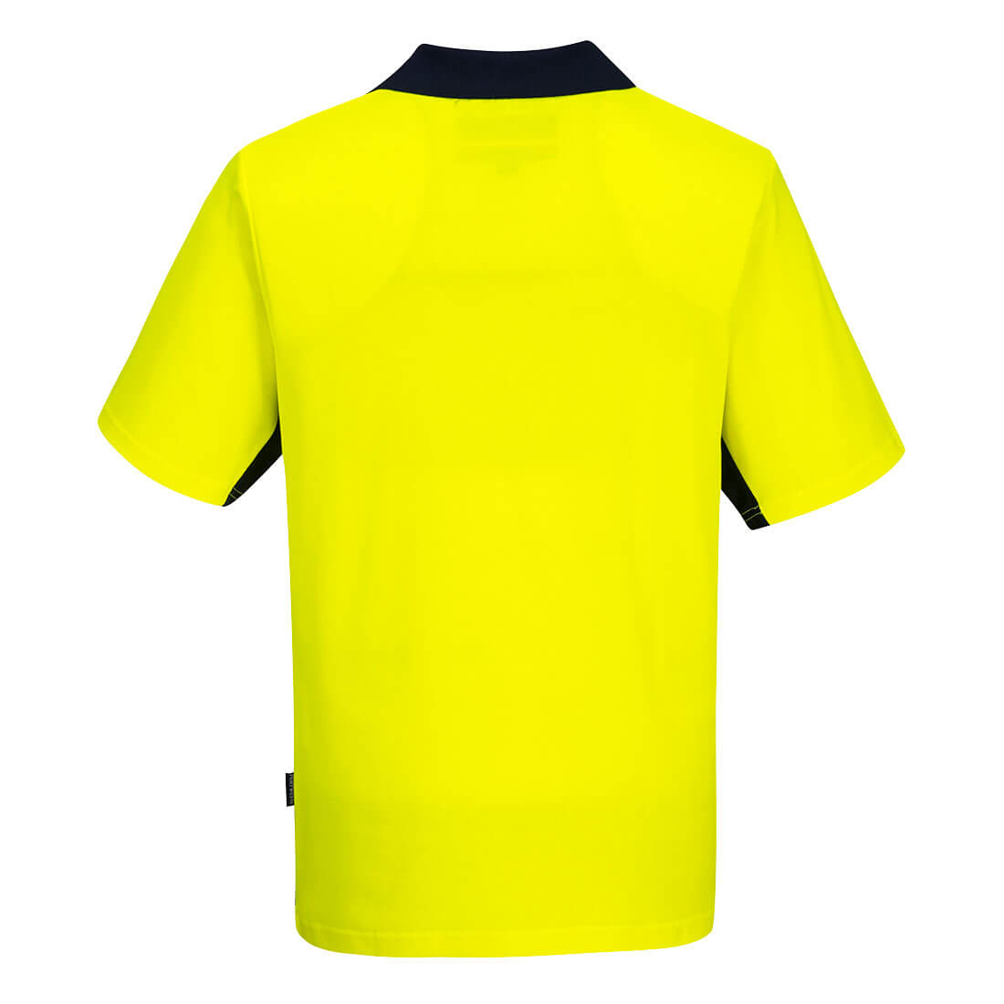 Food Polo Cotton S/S Class D Yellow/Navy - Back - MF210