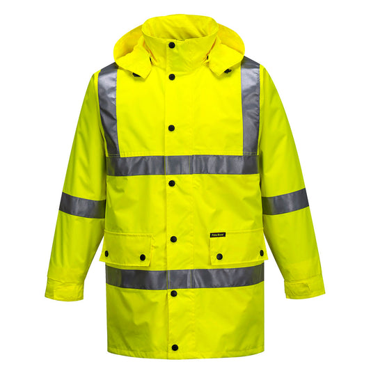 Hi-Vis Rain Jacket Lite D/N Yellow - MF306 Front
