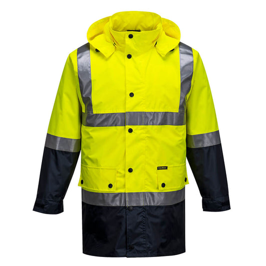 Hi-Vis 2-Tone Jacket Lite D/N Yellow - MJ306 Front