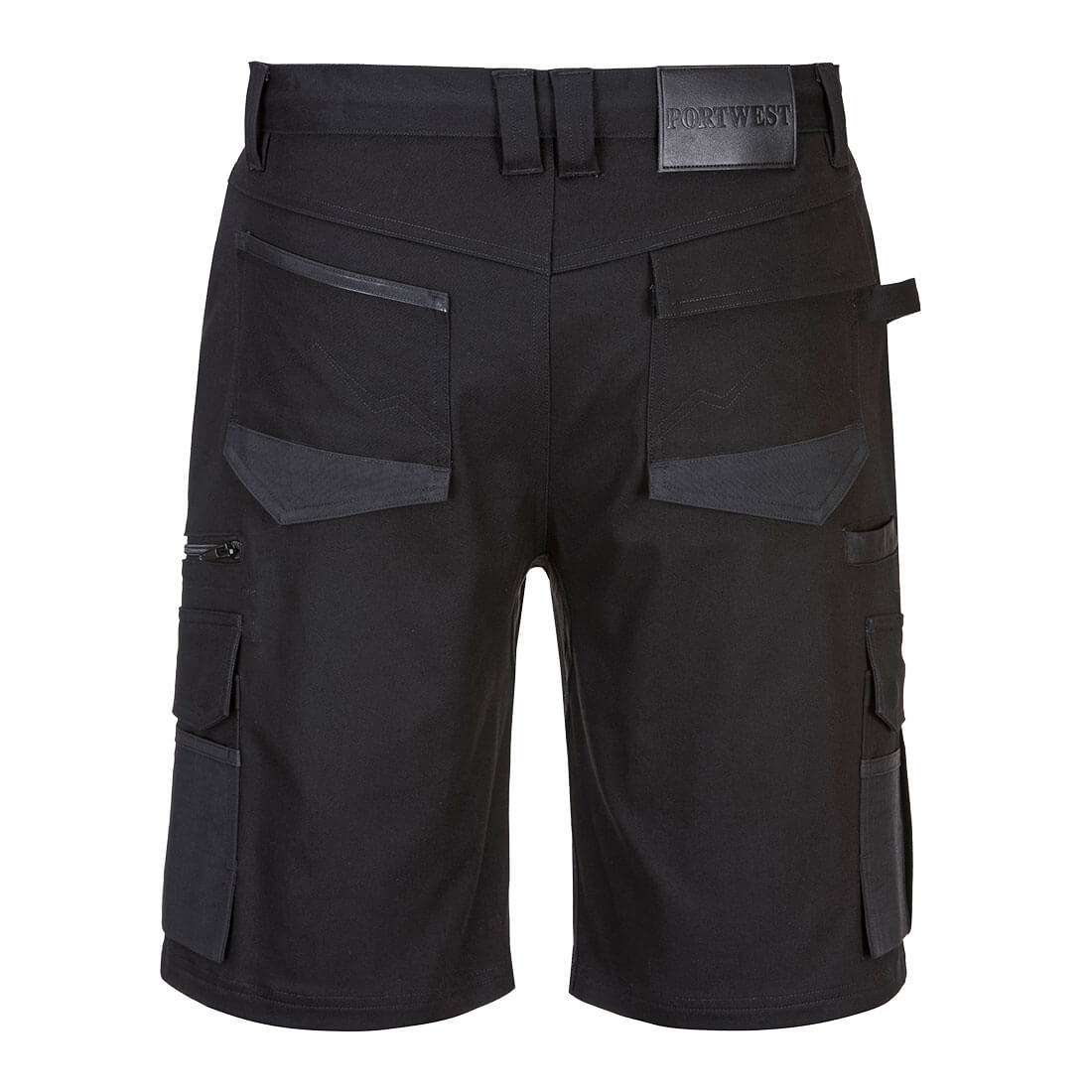 Slim Fit Stretch Shorts Black front- MP706