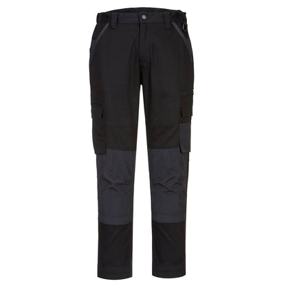 Slim Fit Stretch Trade Pants Black - MP707 Front