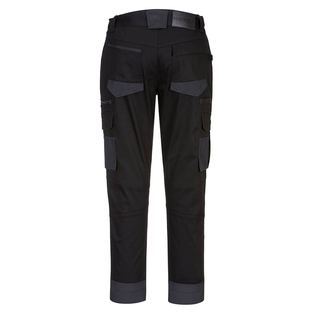 Slim Fit Stretch Trade Pants Black - MP707 Back