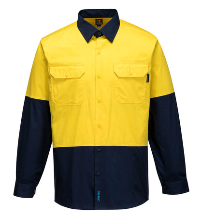 Lightweight Shirt L/S Class D Yellow - MS801 Front